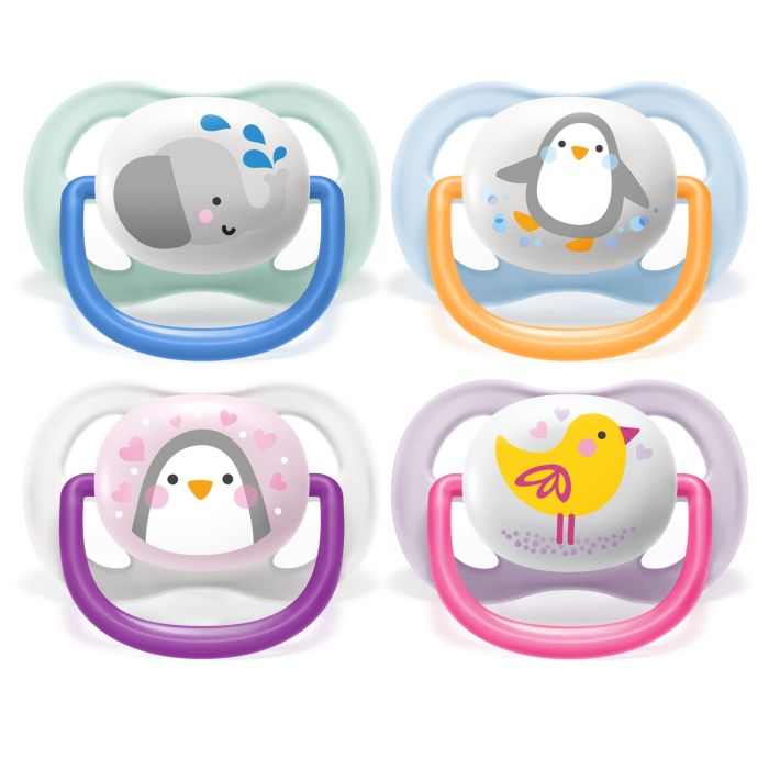 Philips Avent Ultra Air Soother 0-6m Animals 2pk Mixed