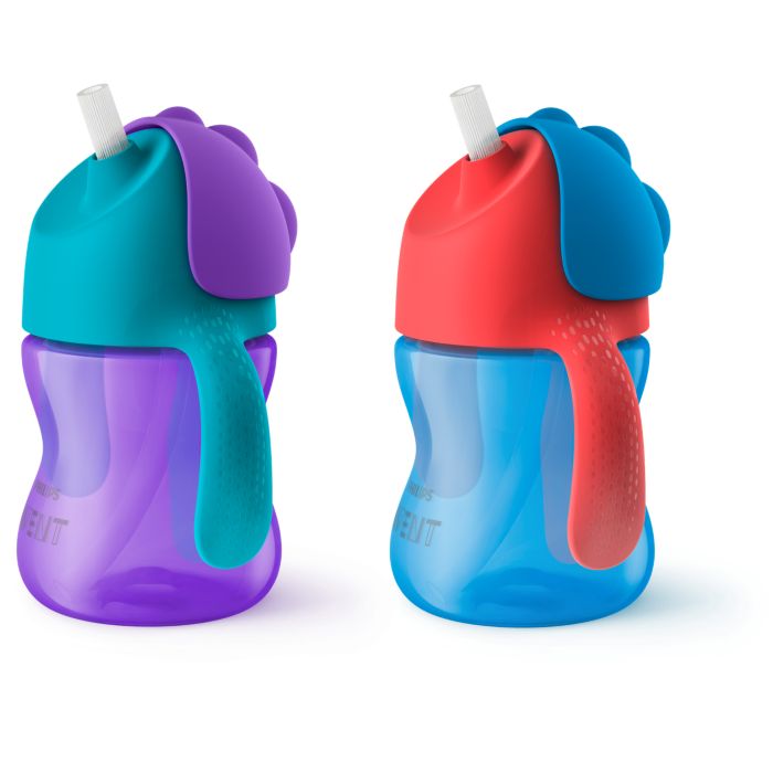 Philips Avent Bendy Straw Cup with Handles, 200ml Mixed