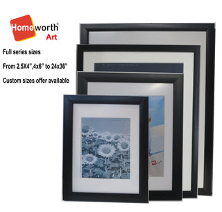 Homeworth  Picture Frames Certificate Frames Black White Timber Color - Babyworth