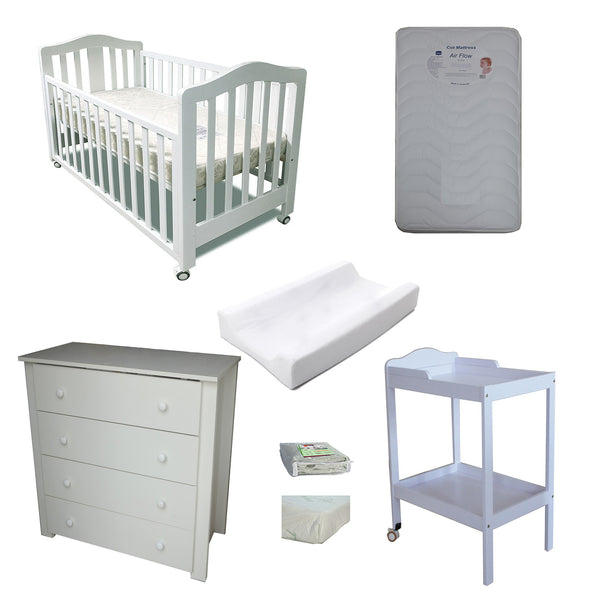Babyworth Classic Cot Change Table Chest Package - Babyworth