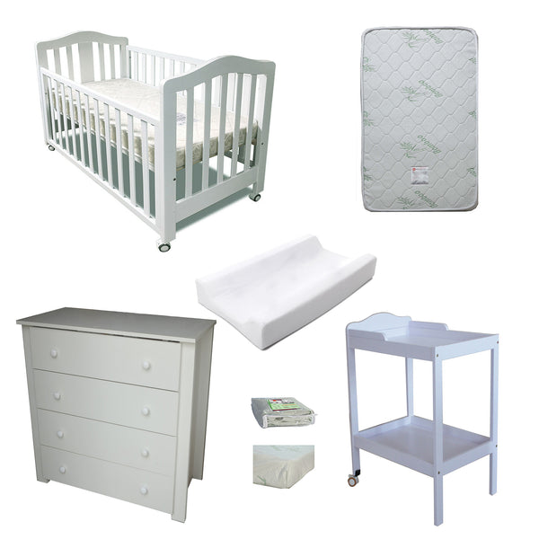 Babyworth Classic Cot Change Table Chest Package - Babyworth