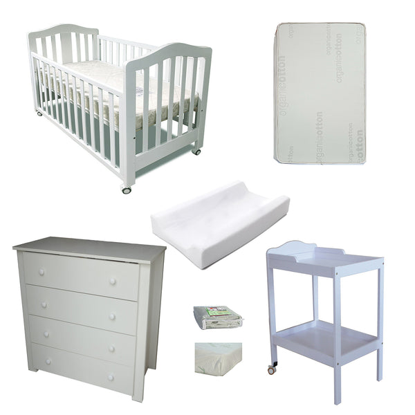 Babyworth Classic Cot Change Table Chest Package - Babyworth