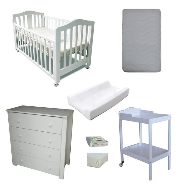 Babyworth Classic Cot Change Table Chest Package - Babyworth