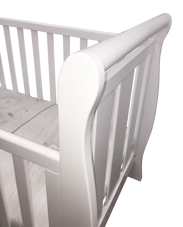 Babyworth  B3R+DR Royal Sleigh Cot  with Drawer and Mattress - Babyworth