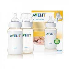 Avent 2 Natural Feeding Bottles Pack 330 ML baby bottle SCF666/27 - Babyworth