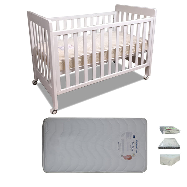 Babyworth Pioneer Cot Baby Bed Option with Mattress - Babyworth