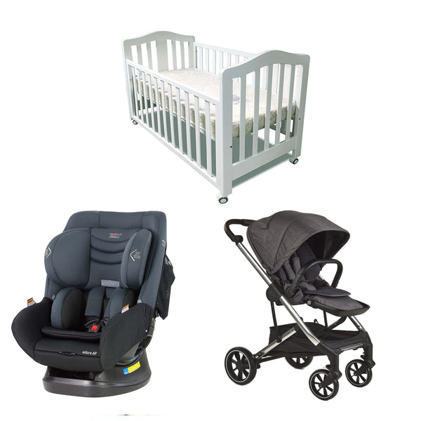 Babyworth B2W Classic Cot+Luxi Pram+Mother's Choice Adore Car Seat+Mattress Package - Babyworth