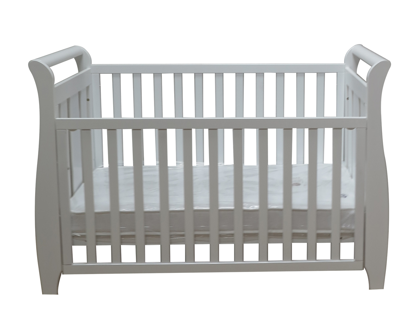 Babyworth Urban Sleigh Cot Optioned With Mattress - Babyworth