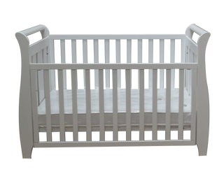 Babyworth Urban Sleigh Cot Optioned With Mattress - Babyworth