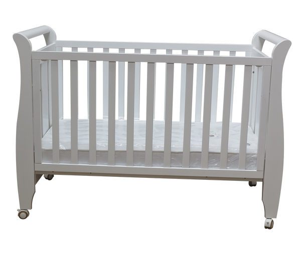 Babyworth Urban Sleigh Cot Optioned With Mattress - Babyworth