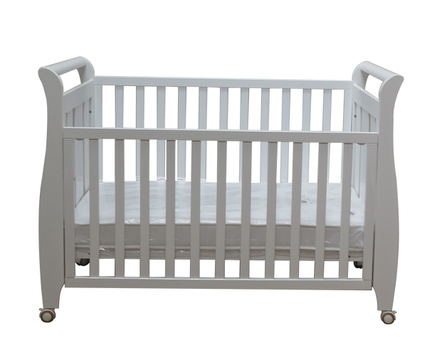 Babyworth Urban Sleigh Cot Optioned With Mattress - Babyworth