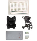 Babyworth Pioneer Cot  With Drawer, Mattress, Infasecure Serene Car Seat and Luxi Pram Package - Babyworth