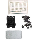 Babyworth Pioneer Cot  With Drawer, Mattress, Infasecure Serene Car Seat and Luxi Pram Package - Babyworth