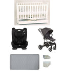Babyworth Pioneer Cot  With Drawer, Mattress, Infasecure Serene Car Seat and Luxi Pram Package - Babyworth