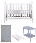Grotime  DAINTY Cot  Baby Bed with Mattress and Change Table with Pad - Babyworth