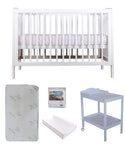 Grotime  DAINTY Cot  Baby Bed with Mattress and Change Table with Pad - Babyworth