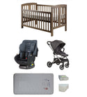 Grotime Pearl Cot  Baby Bed with Mattress, Mother's Choice Adore Car Seat, Babyworth Luxi Pram Package - Babyworth
