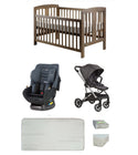 Grotime Pearl Cot  Baby Bed with Mattress, Mother's Choice Adore Car Seat, Babyworth Luxi Pram Package - Babyworth
