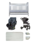 Grotime Pearl Cot  Baby Bed with Mattress, Mother's Choice Adore Car Seat, Babyworth Luxi Pram Package - Babyworth