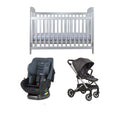 Grotime Pearl Cot  Baby Bed with Mattress, Mother's Choice Adore Car Seat, Babyworth Luxi Pram Package - Babyworth