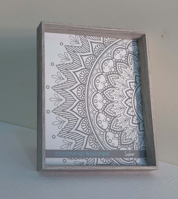 Homeworth Picture Frame Angled Series For Photo Size 4x6",5x7",6x8",8x10",11x14", A4 Grey - Babyworth