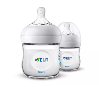Philips Avent Natural baby bottle 125ml 2pk SCF030/27 - Babyworth