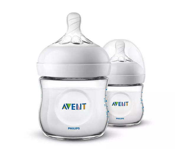 Philips Avent Natural baby bottle 125ml 2pk SCF030/27 - Babyworth