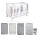 Grotime   Retro Cot cot with Mattress  and Change Table with Pad - Babyworth