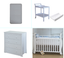 Babyworth Sleigh Cot with Mattress, Chest and Change Table with Pad Package - Babyworth