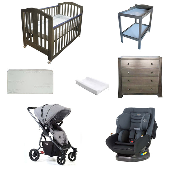 Babyworth Classic Cot+Change Table+Chest+Mother's Choice Adore Car Seat+Valco Baby Snap Ultra Pram+Mattress Package - Babyworth