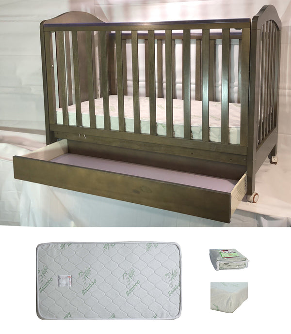 Babyworth Classic Cot With Drawer Option With Mattress - Babyworth