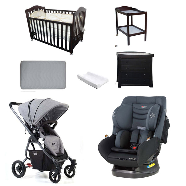 Babyworth Classic Cot+Change Table+Chest+Mother's Choice Adore Car Seat+Valco Baby Snap Ultra Pram+Mattress Package - Babyworth