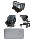 Babyworth Classic Cot With Drawer+Luxi Pram+Mother's Choice Adore Car Seat+Mattress Package - Babyworth