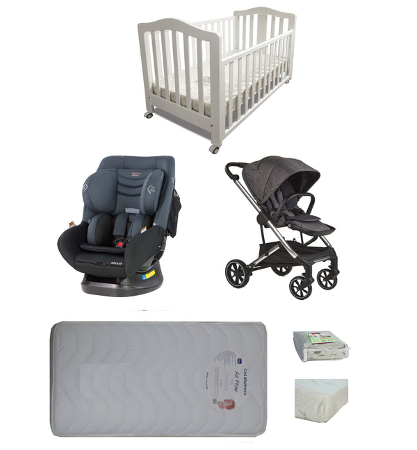Babyworth Classic Cot+Luxi Pram+Mother's Choice Adore Car Seat+Mattress Package - Babyworth