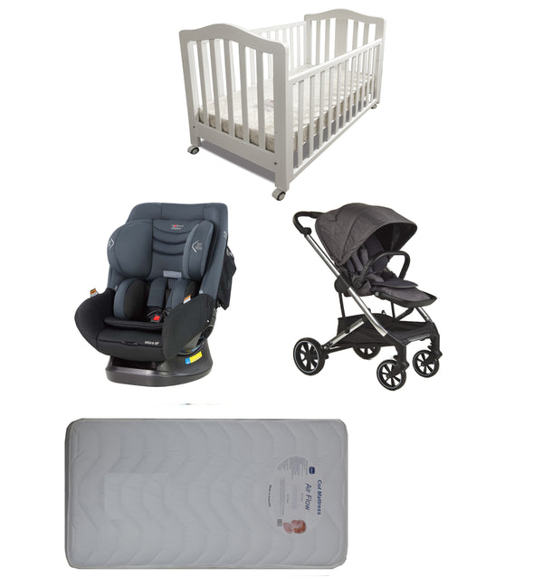 Babyworth Classic Cot+Luxi Pram+Mother's Choice Adore Car Seat+Mattress Package - Babyworth