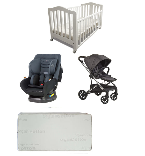 Babyworth Classic Cot+Luxi Pram+Mother's Choice Adore Car Seat+Mattress Package - Babyworth