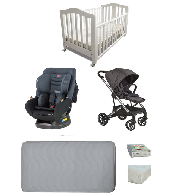 Babyworth Classic Cot+Luxi Pram+Mother's Choice Adore Car Seat+Mattress Package - Babyworth