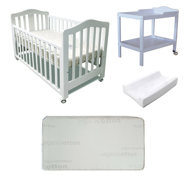 Babyworth Classic Cot +Mattress +Change Table - Babyworth