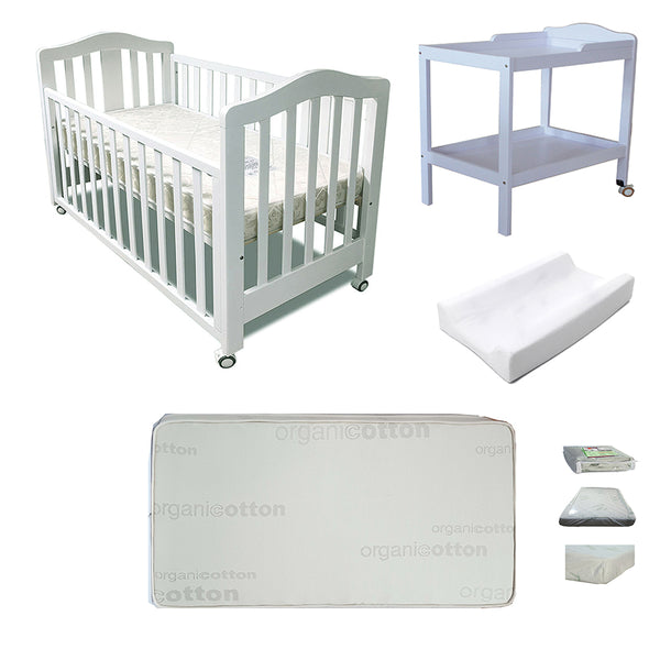 Babyworth Classic Cot +Mattress +Change Table - Babyworth