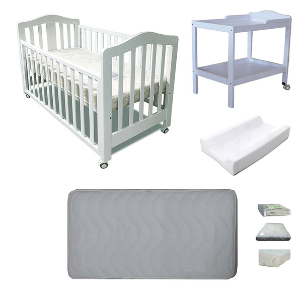 Babyworth Classic Cot +Mattress +Change Table - Babyworth