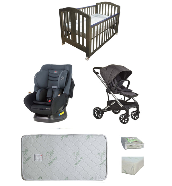 Babyworth Classic Cot+Luxi Pram+Mother's Choice Adore Car Seat+Mattress Package - Babyworth