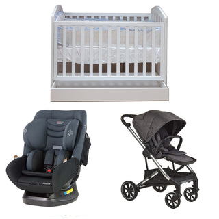Babyworth Classic Cot With Drawer+Luxi Pram+Mother's Choice Adore Car Seat+Mattress Package - Babyworth
