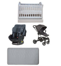 Babyworth Classic Cot With Drawer+Luxi Pram+Mother's Choice Adore Car Seat+Mattress Package - Babyworth