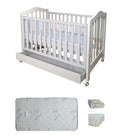 Babyworth Classic Cot With Drawer Option With Mattress - Babyworth