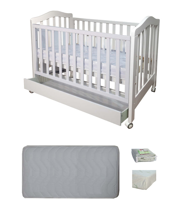 Babyworth Classic Cot With Drawer Option With Mattress - Babyworth