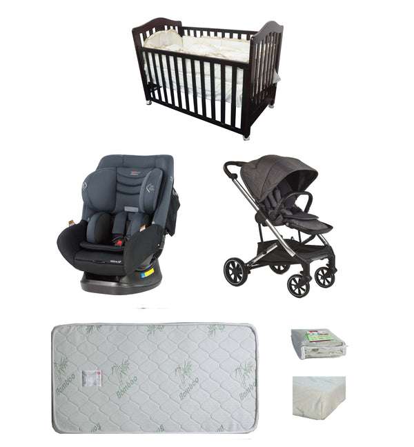 Babyworth Classic Cot+Luxi Pram+Mother's Choice Adore Car Seat+Mattress Package - Babyworth