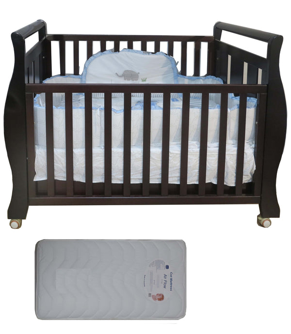 Babyworth Sleigh Cot  with Mattress - Babyworth