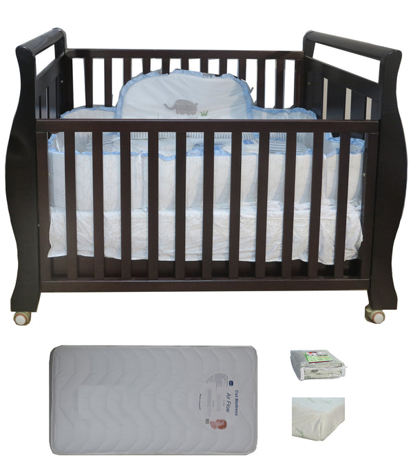 Babyworth Sleigh Cot  with Mattress - Babyworth