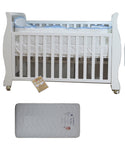Babyworth Sleigh Cot  with Mattress - Babyworth