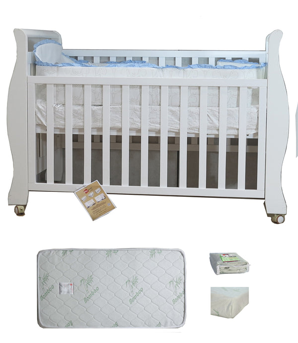 Babyworth Sleigh Cot  with Mattress - Babyworth